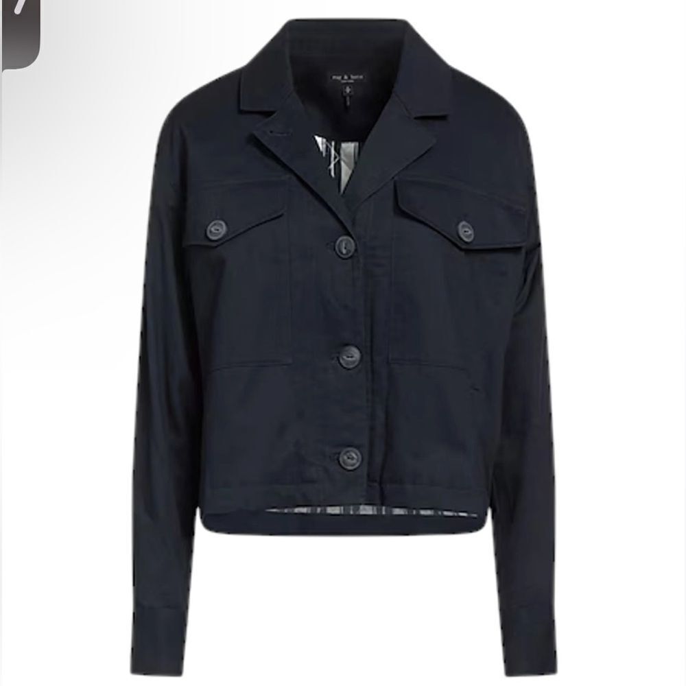 Rag & Bone Jessie Shirt Jacket in Navy Large NEW MSRP $525